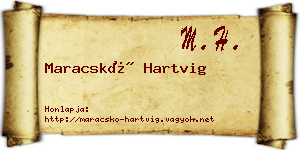 Maracskó Hartvig névjegykártya